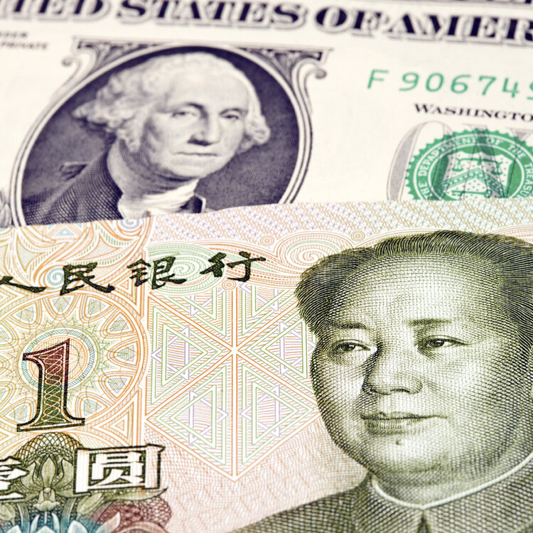 因中國樂觀數據和央行降準，美元/離岸人民幣跌向7.2700